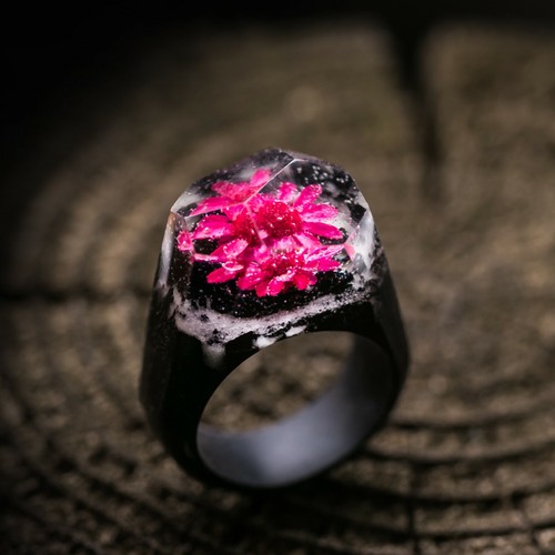 de de madera Lotus Joyería hecha a mano Anillos secretos de resina epoxi regalo para mujer | eBay