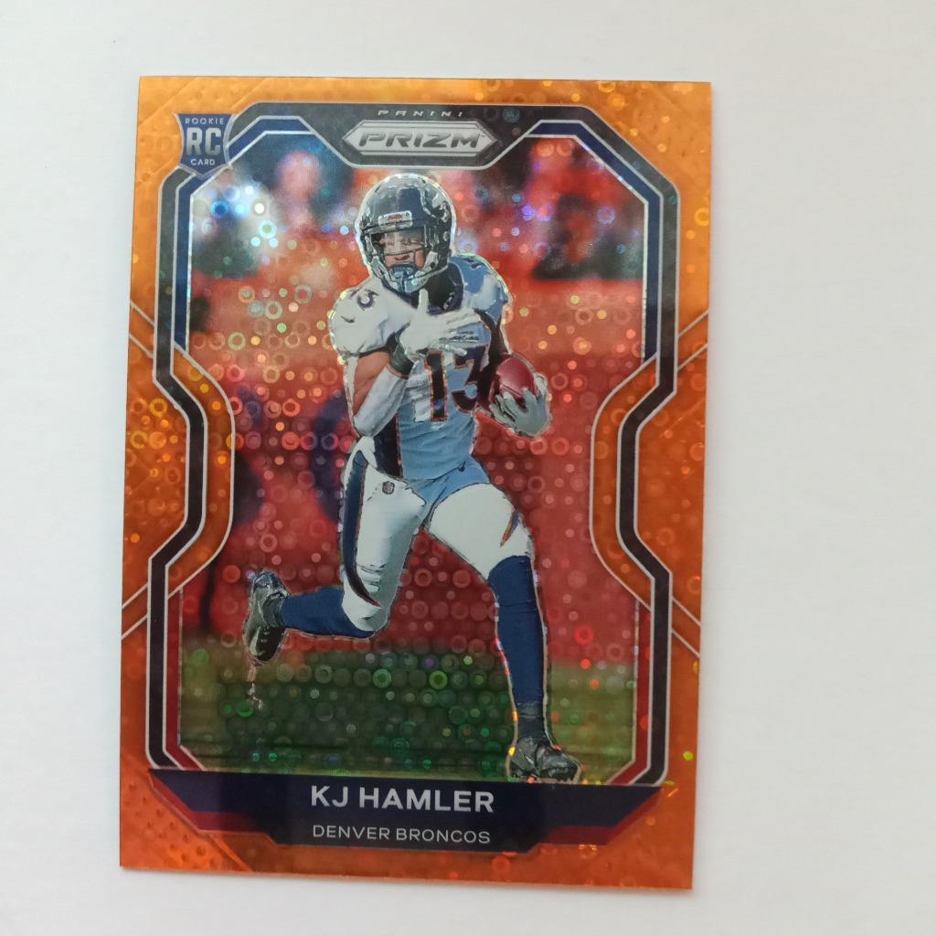 2020 Prizm Orange Disco KJ Hamler #315 Rookie Broncos