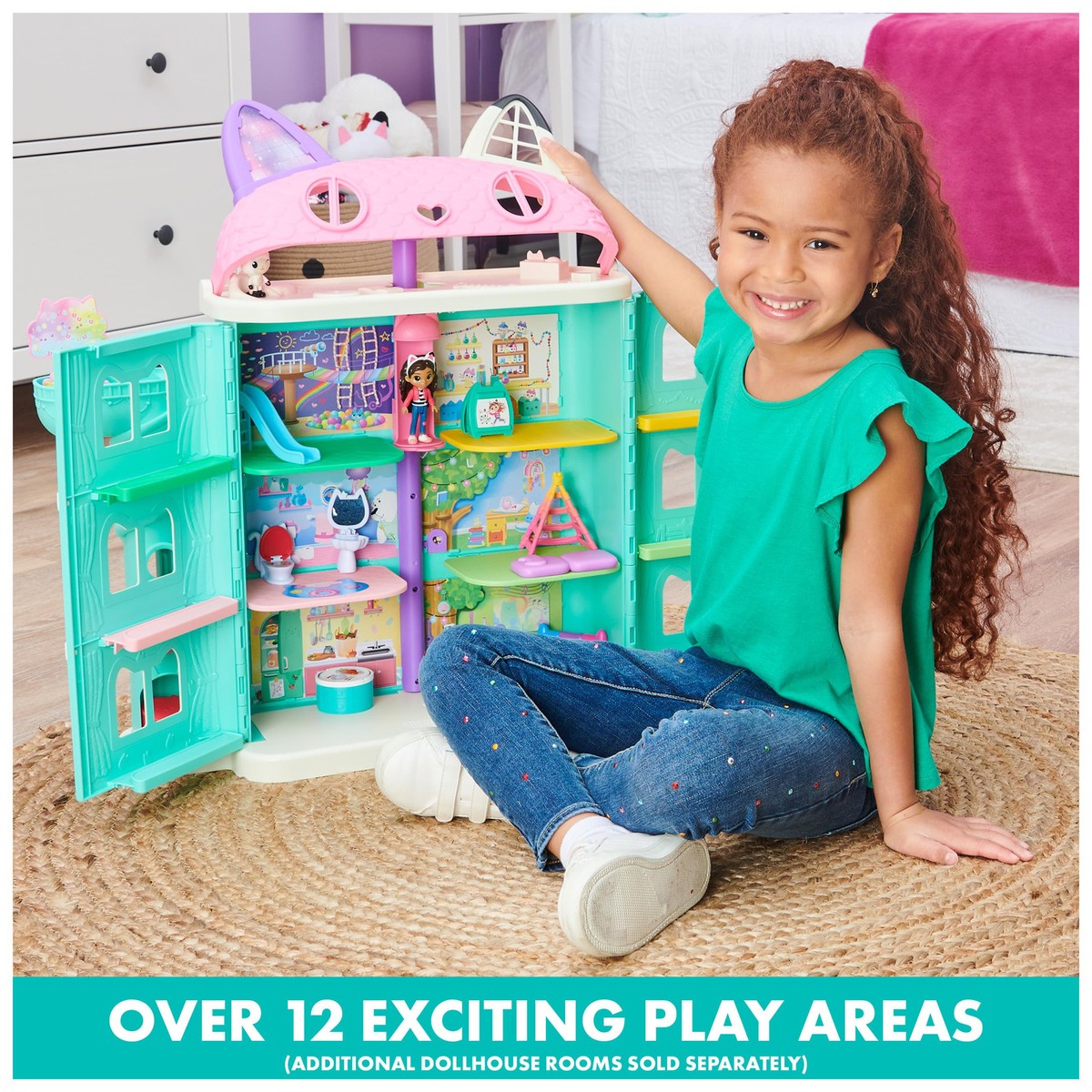 Gabby出品　まとめて15個 Gabby's Dollhouse Purrfect Dollhouse with 15 Pieces including Toy
