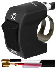 7/8" Handlebar Switch for Motorcycle, ATV, etc, Waterproof 1 Piece Black