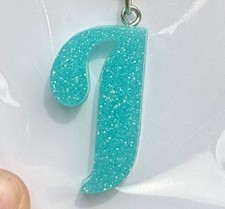   Ice Blue Glitter Letter Keychains   Available in all letters 