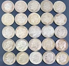 Roosevelt Dimes 90% Silver Circulated Condition Lot Of 25