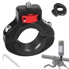 Aluminum 1/4" Screw 360 Bike Motorcycle Handlebar Mount for GoPro Insta360 DJI