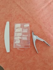 Natur Nagel Tips Nagelspitzen Französische Kunstnägel +Box Clipper und Feile