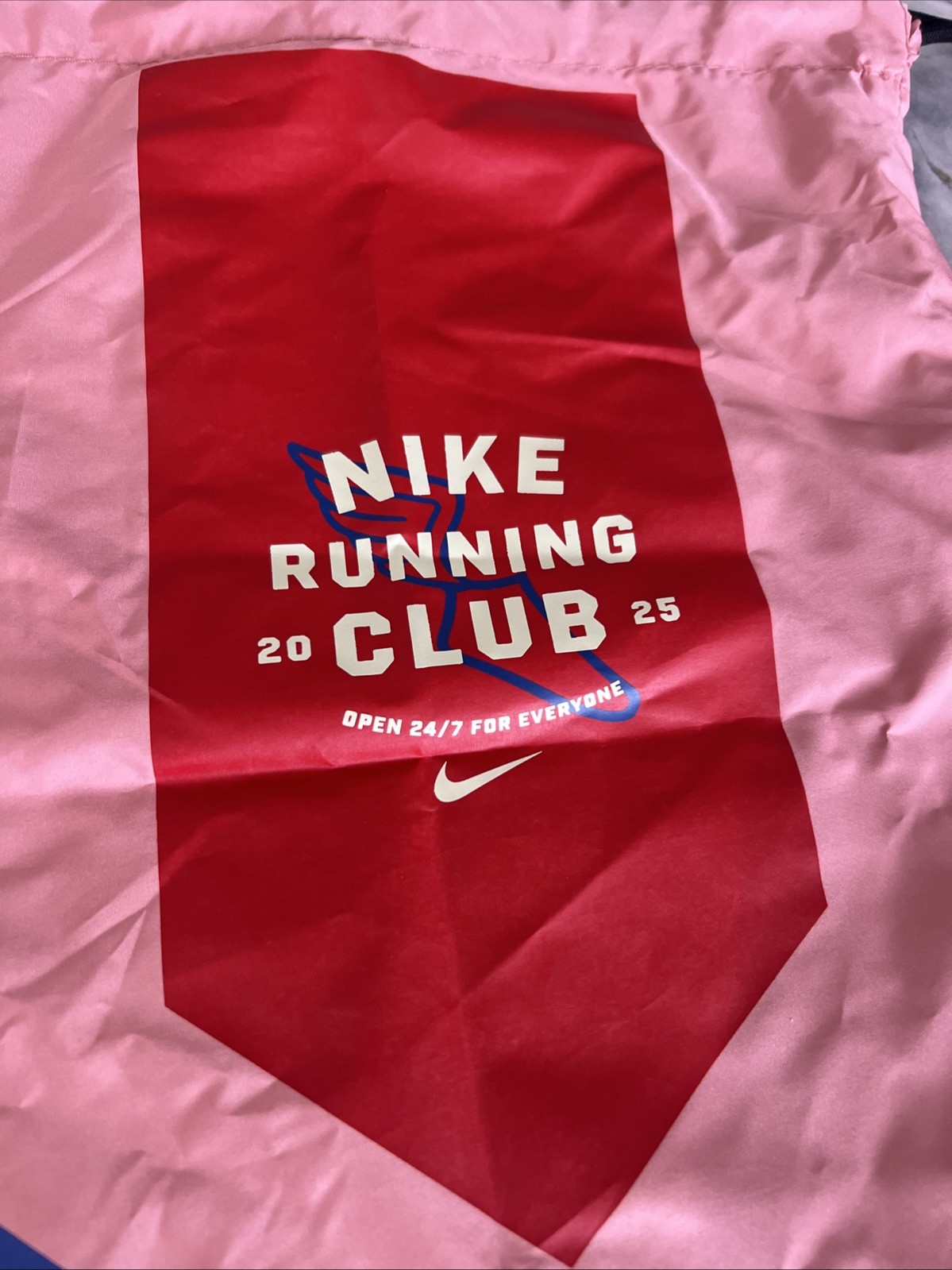 Nike Running Club Track & Field Storage Drawstring Track Shoe Bag 17.5"x13.5"  thumbnail 2