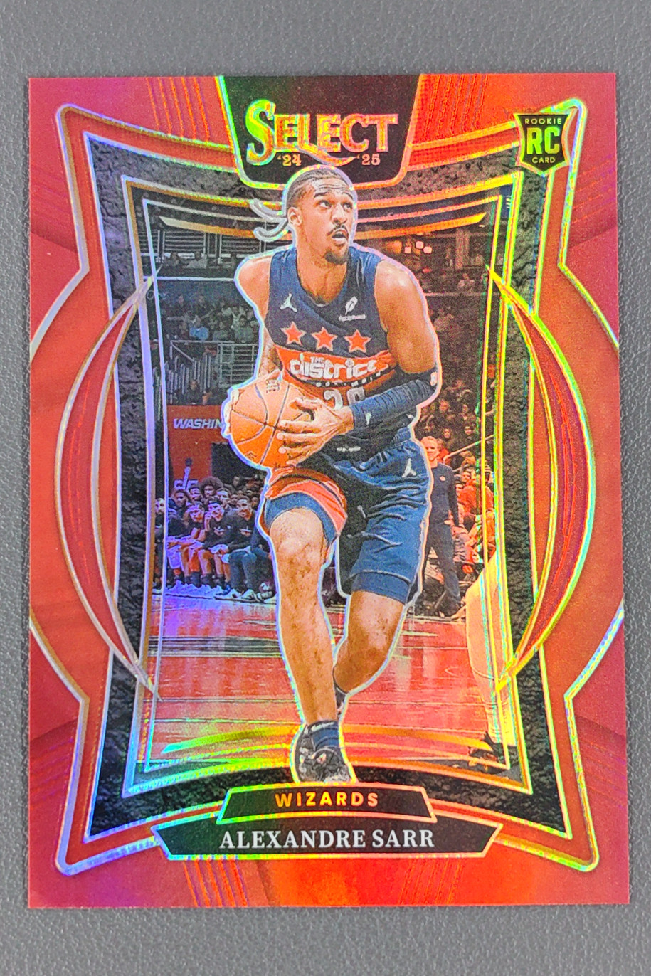 2024-25 Panini Select Alexandre Sarr Concourse Red Prizm RC /199 #73 Wizards