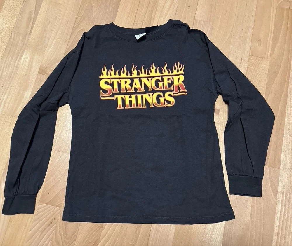 Langarm Shirt, Zara, Größe 164, Stranger Things, Anthrazit, wurde nie getragen