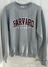 Felpa Harvard Adulto Piccola Grigio Champion Spell Out Unisex Uomo Ivy League