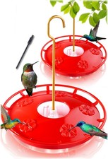 2 Pack Hummingbird Feeders for Outdoors, 16oz Leak-Proof Saucer Humming Bird ...