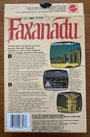 NES ~ FAXANADU ~ Nintendo Game NES-FX-GBR Game Cart Sleeve Inst Boxed Pal