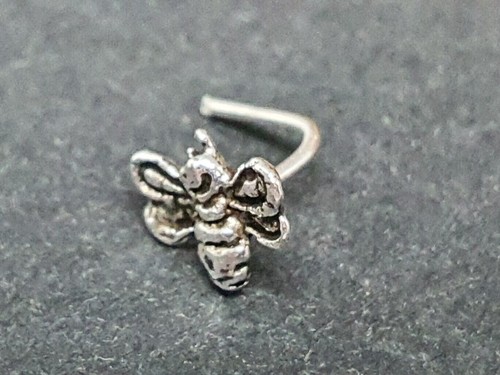 Insetto borchia naso ape 22 g (0,6 mm) argento sterling 925 L gioielli per... - Foto 11 di 12