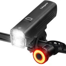 Super Bright Bike Lights for Night Riding 2 Powerful LED for High & Low Beam ...