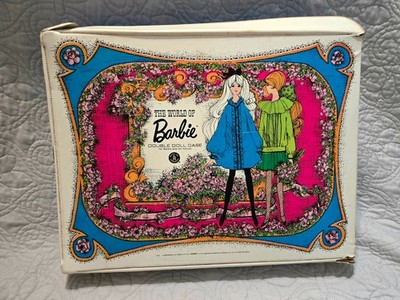 Vintage 1968 Mattel ''The World of Barbie'' Double Doll vinyl case