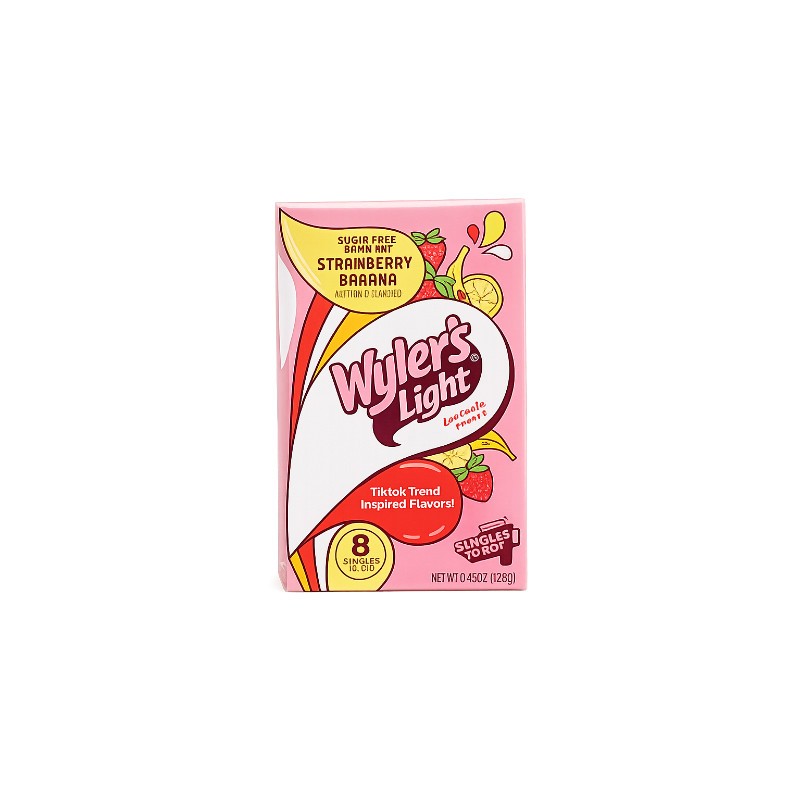 3x Wylers Light Strawberry Banana Singles To Go Drink Mix Water Flavoring 8ct 2290₽