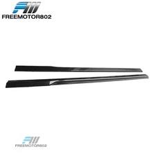 Fits 24-26 Ford Mustang IKON Style Carbon Fiber Print Side Skirt Mud Guard ABS