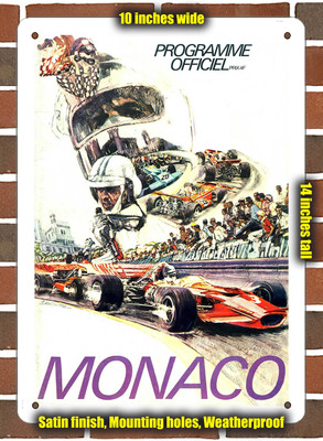 Metal Sign - 1971 Monaco Racing Program - 10x14 inches