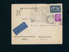 Dt. Reich Michel Nummer 440 Auslands Luftpost Mischfrankatur 1942 Hamburg