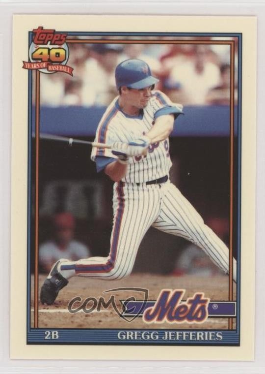 1991 Topps Factory Set Collector's Edition (Tiffany) Gregg Jefferies #30 1ku6