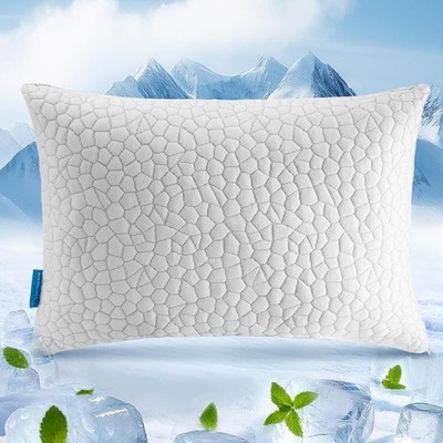 Kühlkissen zum Schlafen, geschredderte Memory Foam Kissen Queen Size 1er Pack Be...