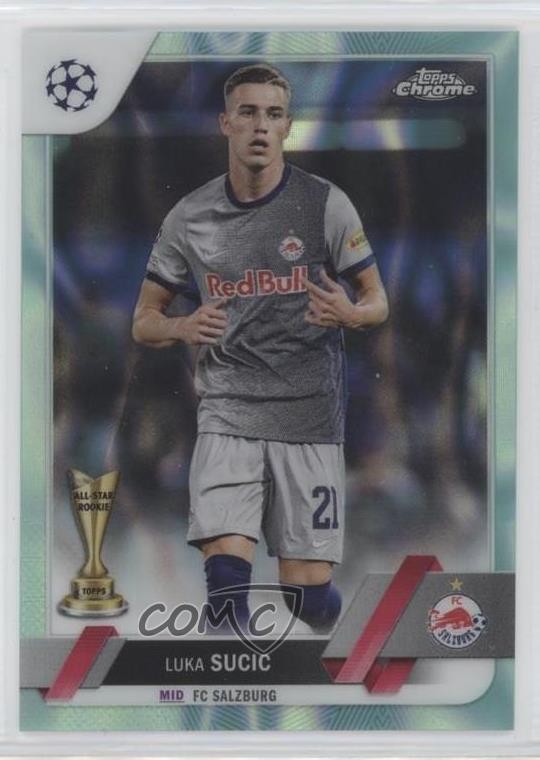 2022 Topps Chrome UEFA Club Competitions Aqua Lava Refractor Luka Sucic #95 0j8k