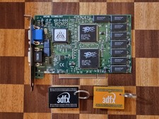 3Dfx Orchid Righteous 3D 4MB PCI Accelerator + 2 key rings