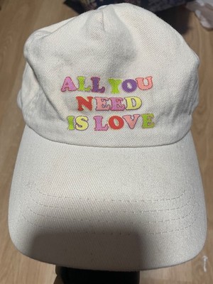 Kids  All You Need Is Love  Beatles Snapback Hat, White, Lightly Used