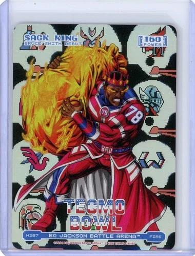 Bo Jackson Battle Arena Tecmo Bowl H297 Sack King Bruce Smith Fire Logofoil SP