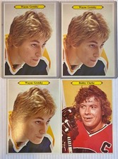 1980-81 O-Pee-Chee Super Photos Wayne Gretzky & Bobby Clarke Oversized Lot x 4