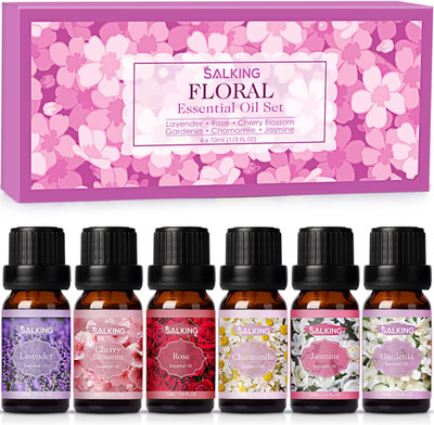 SALKING Floral Essential Oils Set, Premium Pure and Natural Essential Oils, Frag