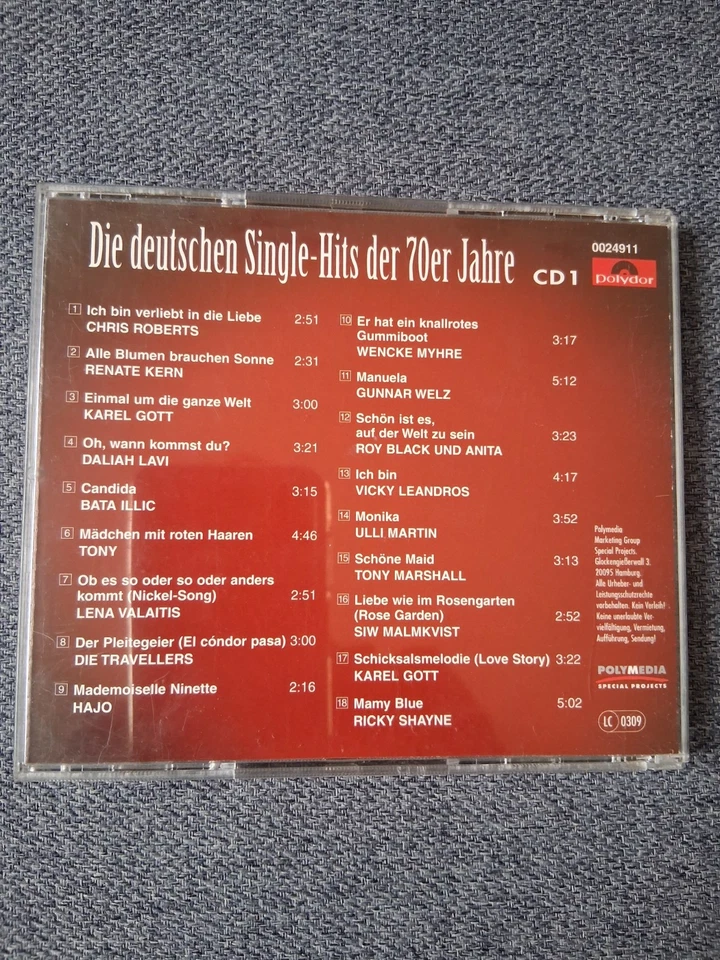 5 CD - DIE DEUTSCHEN SINGLE-HITS DER 70er JAHRE - Milva, Bino, Gitte, Tony, Hajo - Bild 2 von 4