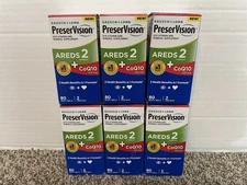 6x Bausch + Lomb PreserVision AREDS 2 + CoQ10 - 80 Soft Gels each - 2026 Exp.