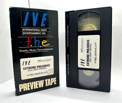 RARE Extreme Prejudice Nolte (VHS, 1987) Full LenghtPREVIEW TAPE F.H.E. IVE INC