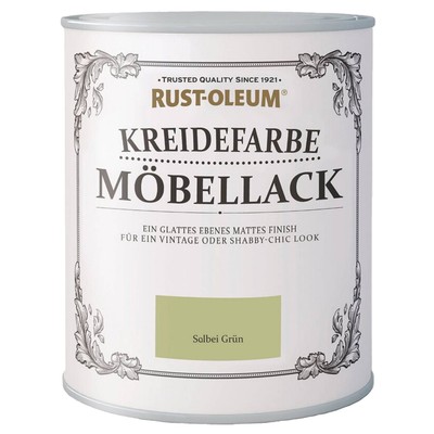 Rust-Oleum 750 ml Kreidefarbe Möbellack Salbei Grün Kreidig-Matt Möbelfarbe