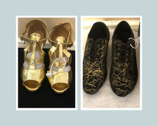 DanceandSway Womens Dance Shoes Size 6.5 NIB Suede Sole Salsa Ballroom Latin