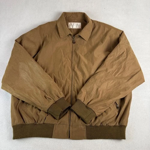Tehama Clint Eastwood Mens Tan Harrington Bomber Jacket Vintage Full Zip XL - product listing photo
