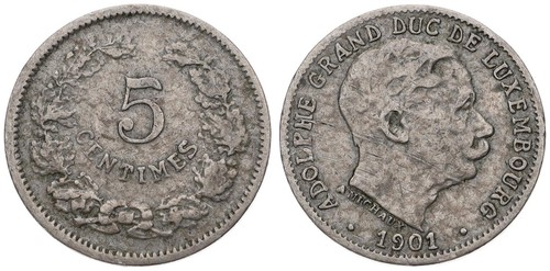 Luxembourg - Duke of Luxembourg 5 Centimes 1901-1930 - Various Years