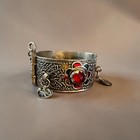 ****Estate Antique Moroccan Silver Bedouin Handcrafted Berber Ethnic Tuareg Cuff — photo 3