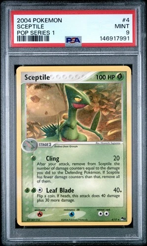 2004 POKEMON POP SERIES 1 #4 SCEPTILE PSA 9