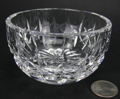 Vintage Signed Waterford Cut Irish Crystal 3 7/8'' Open Sugar Bowl