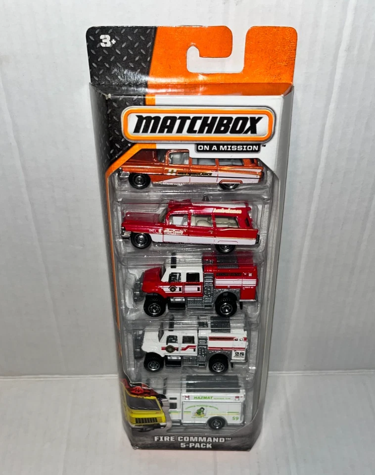 Matchbox 2007 Custom International WorkStar Brush Fire Truck & Ambulance 5-Pack - Image 2 of 4