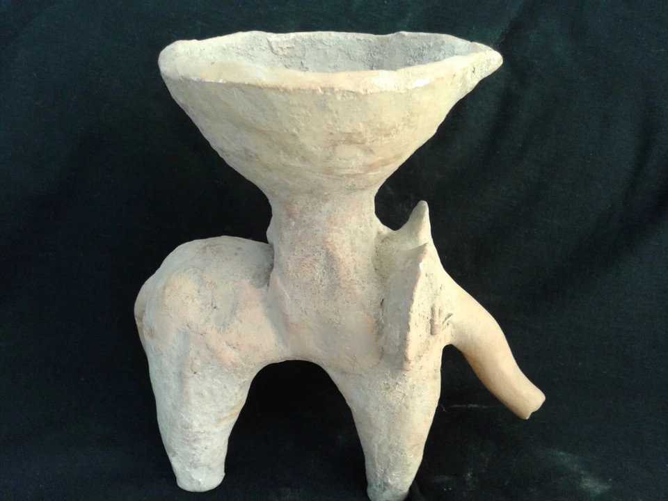 Antiga tigela de elepante de teracota Vale do Indo 1000 aC #JB111 - Imagem 3 de 4