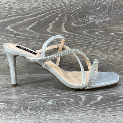 silver dress sandals High Heeled Rhinestone Platform Dress Sandals Silver