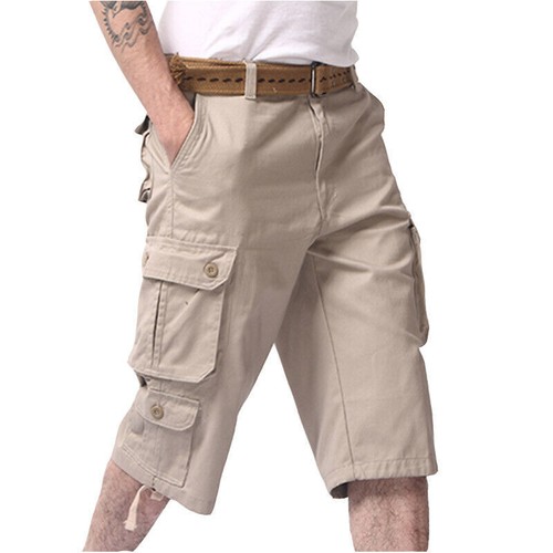 Pantalones Cortos Sueltos Informales Deportivos Para Hombre Multi-Bolsillos Carga Pantalones Cortos para Correr Pantalones - Imagen 10 de 21