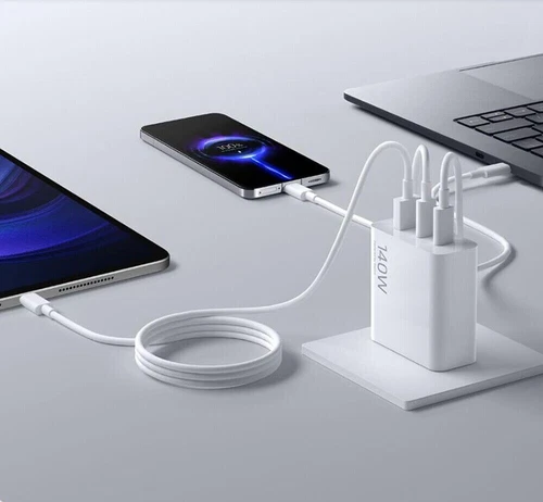 Xiaomi 140W GaN 3 Ports Fast Charging Charger 6A Cable For Mi 14 13 Ultra Pro - Picture 4 of 9