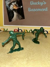 Vintage Marx Soldiers Marine Core 73mm Hard Plastic Green