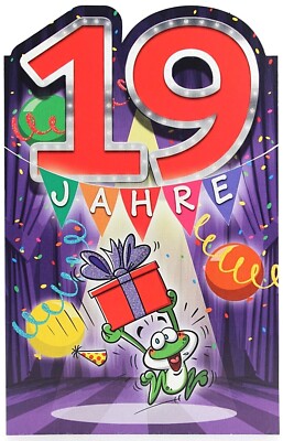 Hallmark Geburtstags- Karte 19 Jahre Glückwunschkarte lustiger Spruch Grußkarte