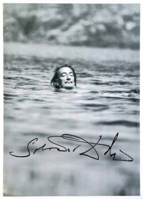 LLL! ''Schwimmender Salvador Dali'' 58x83! signiert im Druck Künstler Surrealismus