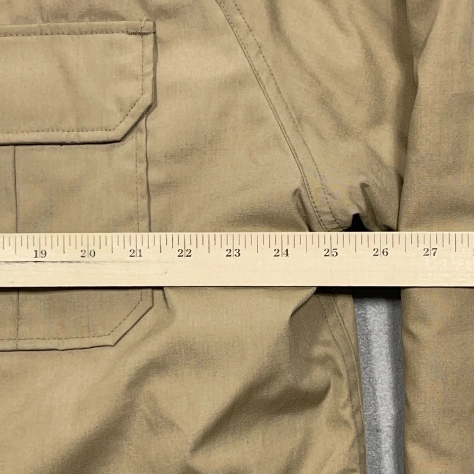 Woolrich Jacket Men XL Beige Insulated Coat 4-Pocket Nylon Lining USA Made - Image 4 of 4