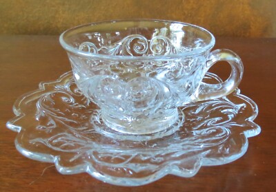 食器 McKee McKee Rock Crystal Clear Cup & Saucer Set(s) | eBay