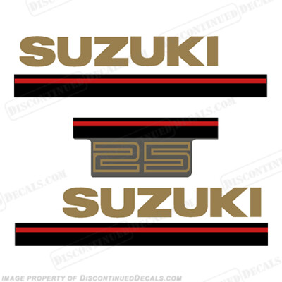 Fits Suzuki 25hp 2-Stroke Decal Kit - 1995 Non-Oil Injection